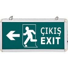 Tr Acil Çıkış Levhası LED Exit Yönlendirme Armatürü 220V Acil Aydınlatma Şarjl