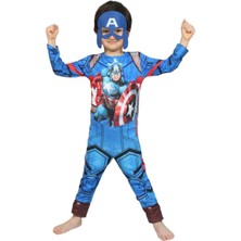 Nats Kids Kaptan Amerika Çocuk Kostümü Halloween ve Parti Kostümü