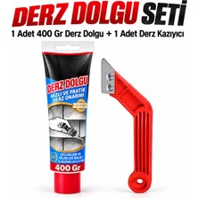 Tr Fayans Seramik Arası Beyaz Hazır Derz Dolgusu 400 gr + Derz Kazıyıcı Temizleyici 2'li Yenile
