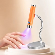 Expertyol G1 Sensörlü Mini Ai Uv LED Lamba Manyetik Standlı Manikür Tırnak Kurutucu Turuncu 5W