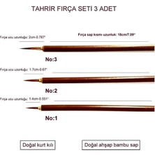 Tr Tahrir Fırça Seti No:1-2-3 Kurt Kılı, Çini, Seramik, Tezhip, Minyatür, Boyama-3 Adet
