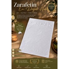 East West Trading Beyaz Jakarlı %100 Pamuk El ve Yüz Havlusu 43X80,5 cm Yumuşak Dokulu Emici Banyo Havlusu