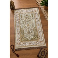 East West Trading Soft Dokuma Mikrofiber Çift Taraflı Çeyizlik ve Hediyelik Seccade (68.5 x 116 Cm)