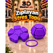 Mosso Steel Zıplayan Stres Topu Clicker Stres Topu – Lastik Mekanizmalı 3D Baskı Mekanik Fidget Oyuncak - Hoplaç - Zıplaç