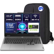Lenovo Loq 15IRX10 83JE0128TREP10 I5-14500HX RTX5050 8gb 40GBRAM 512GBSSD 15.6 Fhd 144Hz Windows 11 Pro + Elektropasaj Çanta