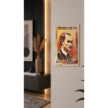 East West Trading Atatürk Bangladeş Pul Tablo 23X13 cm – 1881-1981 Bangladeş Atatürk Temalı Dekoratif Duvar Tablosu