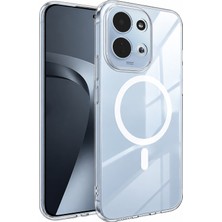 Caseonn Xiaomi Redmi 17 Kılıf Magsafe Özellikli Sararmaz Kristal Sert Kapak Şeffaf