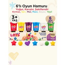 Oyun Hamuru Seti 6 Renk 660 g (Yumuşak · Tekrar Kullanılabilir Kavanoz) | Let's