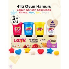 Let's 4'lü Oyun Hamuru – EN71/CE Belgeli, Yumuşak