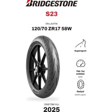 Bridgestone S23 120/70 ZR17 58W Ön Motosiklet Lastiği (2025)