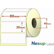 Gy Atelier 80X30 mm Termal Etiket, Barkod/adres/kargo Termal Etiketleri, Zebra ve Diğer Yazıcılarla Uyumlu