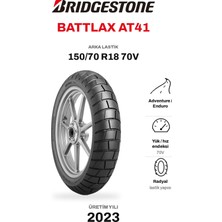 Bridgestone Battlax AT41 150/70 R18 70H Arka Motosiklet Lastiği (2023)
