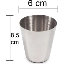 Gy Atelier Biodata 2 Adet Paslanmaz Çelik Bardak Metal Su Çay Bardağı 200ML 430 Kalite Yükseklik 8,5 cm