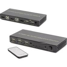 Gy Atelier PM-14742 2 Port HDMI Kvm Switch Ultra Hd 4K Kasa Çoklu Bilgisayar Kontrol Cihazı