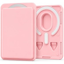 Gy Atelier Magsafe Uyumlu Manyetik Kartlık Cüzdan, 2 Kart Kapasiteli Telefon Kartlığı, Güçlü Mıknatıslı Ince Kart Tutucu Pembe