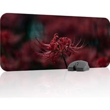 Gy Atelier Higanbana Kırmızı Örümcek Zambağı Oyuncu Gaming Mouse Pad Kauçuk Kaymaz Taban Mousepad (V3, 70X30 Xl)