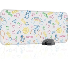 Gy Atelier Çocuk Gaming Mouse Pad Kauçuk Kaymaz Taban Mousepad (V4, 70X30 Xl)