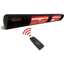 Gy Atelier Aqua GSA30PLG 3000W Göz Yormaz Az Işıklı Kumandalı 5 Kademe Isı Ayarlı IP55 Su Korumalı Dış Mekan Elektrikli Infrared Isıtıcı