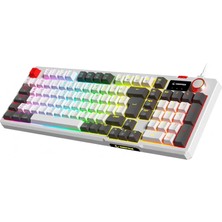 Gy Atelier Loyal USB Hot Swap Rgb Red Switch Mekanik Gaming Oyuncu Klavye (Beyaz/gri)