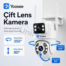 Gy Atelier 6 Mp Çift Lensli Wifi Ptz Dış Mekan Güvenlik Kamerası