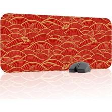 Gy Atelier Çin Desenleri Oyuncu Gaming Mouse Pad Kauçuk Kaymaz Taban Mousepad (V3, 70X30 Xl)