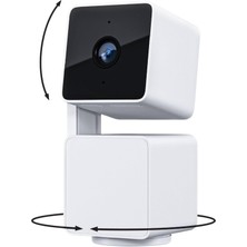 Gy Atelier Cam Pan V3 Iç Mekan/dış Mekan IP65 Dereceli 1080P Pan/tilt/zoom Wi-Fi Akıllı Ev Güvenlik Kamerası, Renkli Gece Görüşlü, 2 Yönlü Ses, Alexa ve Google Assistant ile Uyumlu, Beyaz