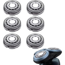Gy Atelier SH60/72 Yedek Başlıklar Philips Norelco Elektrikli Tıraş Makinesi ile Uyumlu 6000 S6810/82, S6850/85, S6880/81, SH60 Norelco Razors Serisi 6000 Için Yedek Bıçaklar, Yükseltilmiş Bıçak 6'li Paket