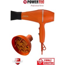 Gy Atelier TR-501+RENKLI Hacimlendirici Difüzör Başlıklı Profesyonel Saç Kurutma ve Fön Makinesi, Turuncu