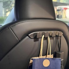 Gy Atelier Tesla Model 3 Model Y 2017-2023 Için Koltuk Sırtlığı Kancaları, Kafalık Katlanabilir Kancalar, Tesla Model 3 Model Y Için Araba Çantası Kancası