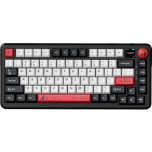 Gy Atelier Ajazz AK820 Max Plus Mute Switch 3 Modlu Mekanik Oyun Klavyesi - Tft Ekranlı-Ultra Sessiz Rgb - Hot Swap - (AK820 Max Plus - Black Red)