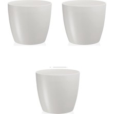 Gy Atelier Yakut Iç Mekan Saksı, 1,9lt, 3 Adet, Beyaz
