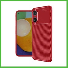 Bezos A38 Uyumlu Kılıf Auto Focus Karbon Kapak - Kırmızı Arz