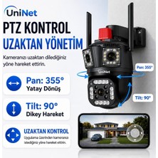 Gy Atelier 9mp Çift Lensli Wifi Ptz Güvenlik Kamerası, 50 Metre Gece Görüşü