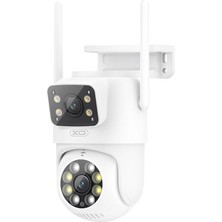 Gy Atelier Dualvision Pro Çift Lensli Gece Görüşlü Akıllı Güvenlik Kamerası 1080P CR06| 360° Panoramik Izleme, Hareket Algılama, IP66 Su Geçirmez | Beyaz