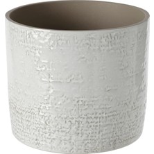 Gy Atelier Seramik Saksı, Beyaz, 15 cm