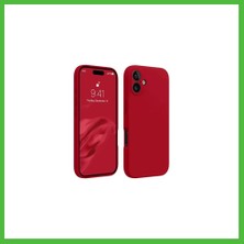 Bezos iPhone 16 Uyumlu Kılıf First Silikon - Kırmızı Arz