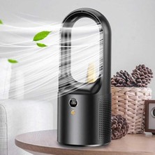 Gy Atelier Tastech Mini Klima LED Ekran Masaüstü Soğutucu Soğutma Fanı Ev ve Ofis Için Taşınabilir Sessiz Şarjlı Fan Gri