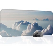 Gy Atelier Bulutlar Gaming Mouse Pad Kauçuk Kaymaz Taban Mousepad (V3, 70X30 Xl)