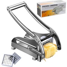 Gy Atelier ® Çelik Sebze Patates Dilimleyici Doğrayıcı Kesici Kaymaz Taban Üstten Kollu