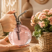 Gy Atelier 15729 2'li Cam Sprey Şişe Seti 350 ml – Pembe Cam Çiçek Bitki Sulama Püskürtücü &amp; Sprey Yağdanlık