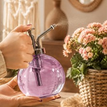 Gy Atelier 15729 2'li Cam Sprey Şişe Seti 350 ml – Mor Cam Çiçek Bitki Sulama Püskürtücü &amp; Sprey Yağdanlık