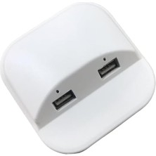 Gy Atelier Çalışma Masası Için Masa Üstü USB Şarj Cihazı, Beyaz, Ikili USB Çıkışı