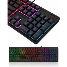 Gy Atelier K521-RGB Netherbane Kablolu 104 Tuşlu Membran Türkçe Oyun Klavyesi