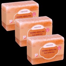 Gy Atelier Himalaya Tuz Sabunu 300-350 gr x 3 Adet Zengin Mineralli Doğal Saf Pembe Himalaya Kaya Tuzu Sabunu Doğal Peeling