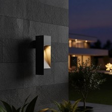 Gy Atelier Luzerra Modern Dış Mekan Duvar Apliği - 7W Enerji Tasarruflu LED Bahçe Lambası - IP65 Su Geçirmez Antrasit Gri Cephe Aydınlatması - Korozyona Dayanıklı Alüminyum Gövde - Dekoratif Dış Cephe Lambası