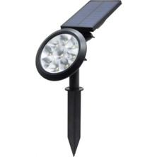 Gy Atelier 18W LED Solar Kazıklı Çim Armatür Cata Güneş Enerjili LED Işık Çim Lambası Bahçe Ağaç Çalı Duvar Aydınlatma (Beyaz Işık)
