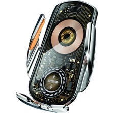 Gy Atelier 15W Kablosuz Şarjlı Araç Içi Telefon Tutucu Kancalı Araba Havalandırma Standlı Wireless Şarj Cihazı Aleti