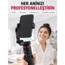 Gy Atelier 360° Aı Akıllı Takipli Selfie Stick Gimbal Stabilizatör Bluetooth Kumandalı Uzayabilir Telefon Tripodu