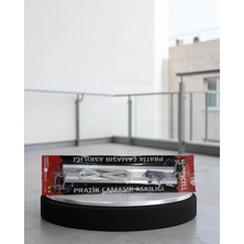 Nemere Balkon Çamaşır Askısı Kare Küpeşte Uyumlu 25X60 cm