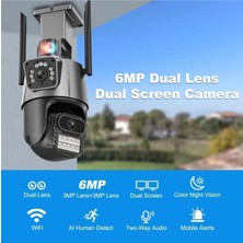 Gy Atelier Junglee (890) 6mp 4K Ultra Hd Gece Görüşlü Kamera Wifi Ios Android Uyum Ev ve Işyeri Speed Dome Güvenlik Kamerası ile Uyumlu